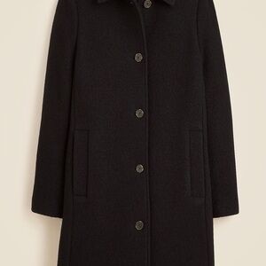 NWT J Crew Car coat in Italian boiled wool size 18 in color black